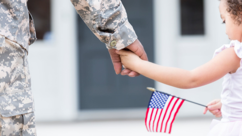 Military Father and Child